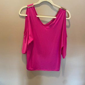 🌟INC pink cold shoulder top size M